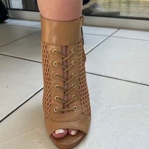 Beige / Cream Fishnet Guess Heels